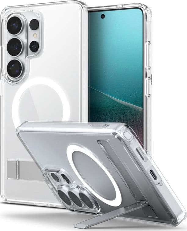 Spigen Ultra Hybrid S Mag MagSafe - Custodia per Samsung Galaxy S26 Ultra (trasparente/bianca) - 2