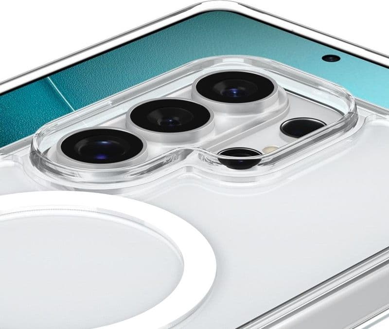 Spigen Ultra Hybrid S Mag MagSafe - Custodia per Samsung Galaxy S26 Ultra (trasparente/bianca) - 4