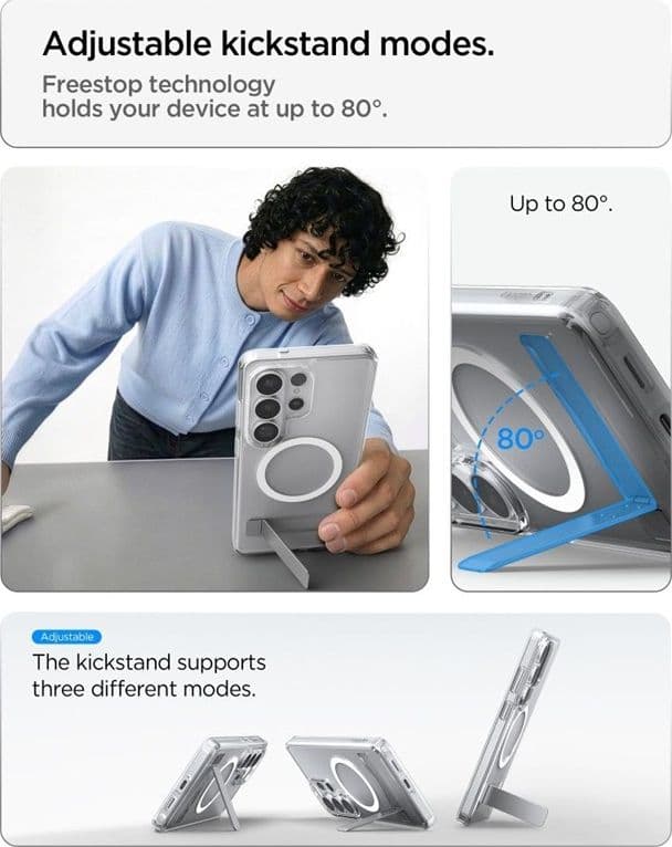 Spigen Ultra Hybrid S Mag MagSafe - Custodia per Samsung Galaxy S26 Ultra (trasparente/bianca) - 8