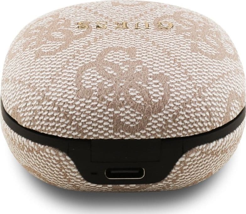 Guess 4G Classic Metal Logo - Bluetooth TWS ENC sluchátka + nabíjecí pouzdro (Rùžová) - 4