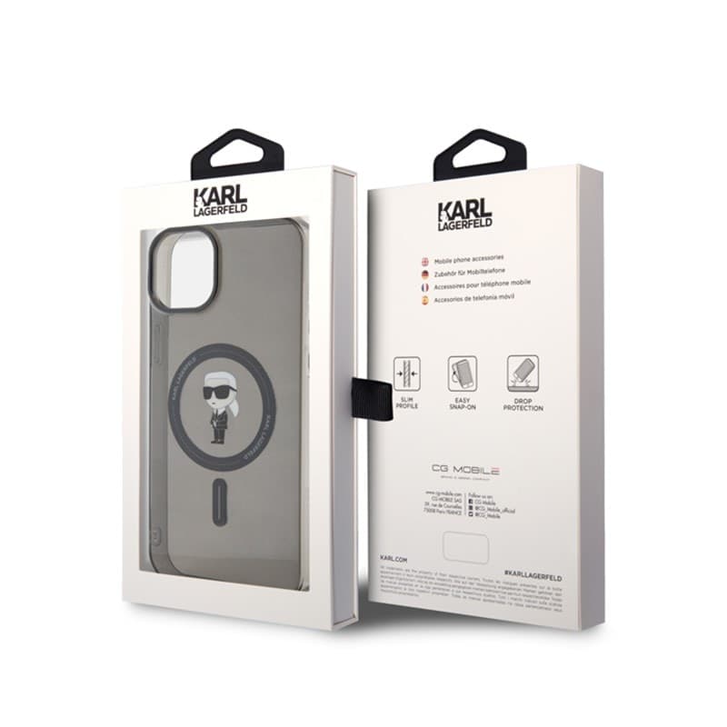 Karl Lagerfeld IML Ikonik MagSafe - Case for iPhone 15 Plus (Black) - 8