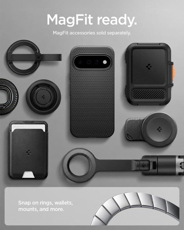 Spigen Liquid Air Mag MagSafe - Custodia per Google Pixel 11 (Nero opaco) - 10