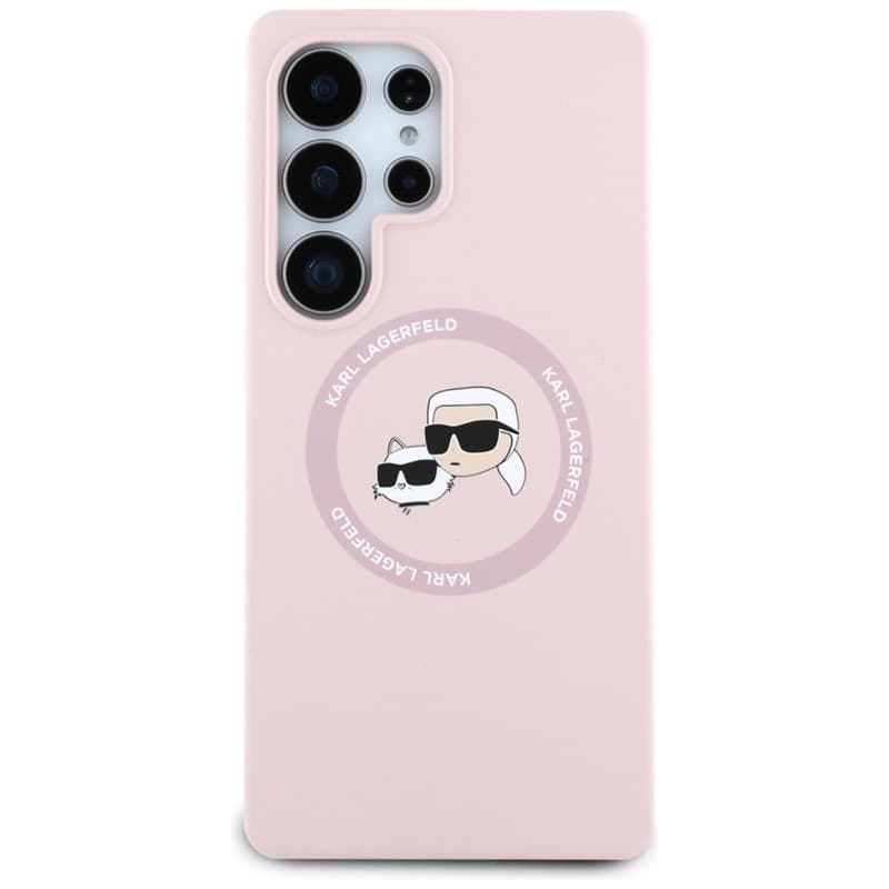 Karl Lagerfeld Silicone Double Heads And Circle MagSafe - Case for Samsung Galaxy S25 Ultra (Pink) - 3