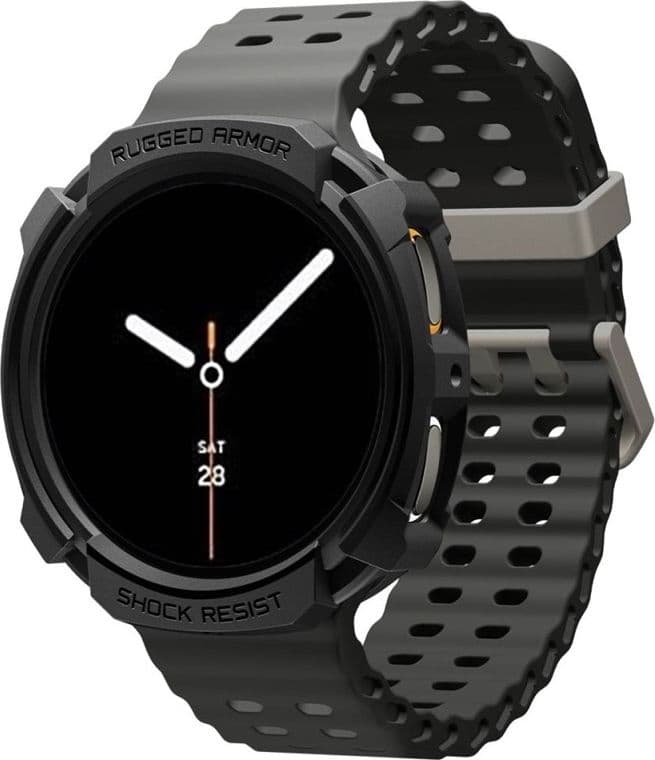 Spigen Rugged Armor - Case for Samsung Galaxy Watch 8 44 mm (Matte Black) - 3