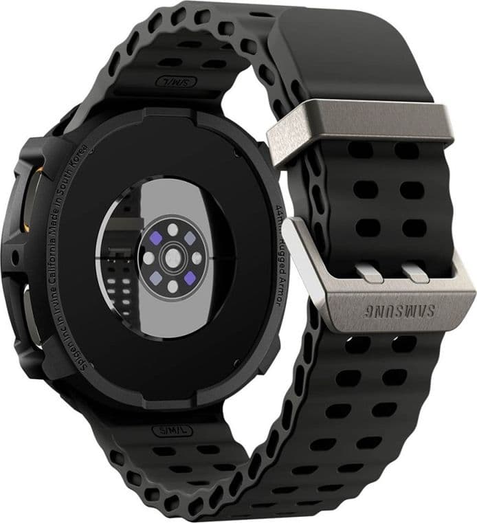 Spigen Rugged Armor - Case for Samsung Galaxy Watch 8 44 mm (Matte Black) - 5