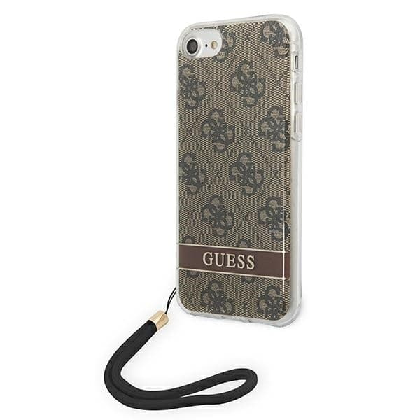 Guess 4G Print Cord - Cover for SE 2022 /SE 2020 / 7 / 8 (Brown) - 2