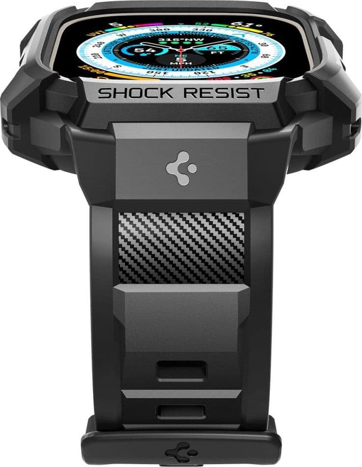 Spigen Rugged Armor Pro Case – Band with case for Apple Watch Ultra 49 mm (Black) - 5