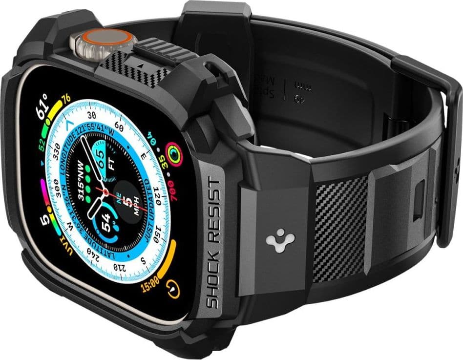Spigen Rugged Armor Pro Case – Band with case for Apple Watch Ultra 49 mm (Black) - 8