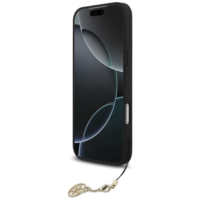 Guess 4G Charms Collection - Custodia MagSafe per iPhone 17 Pro Max (Nero) - 4