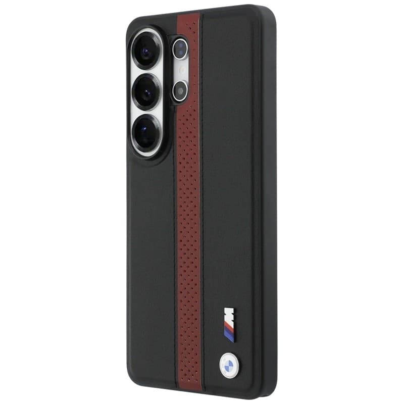 Custodia MagSafe con logo BMW M a strisce perforate - Samsung Galaxy S26 Ultra (rossa) - 2