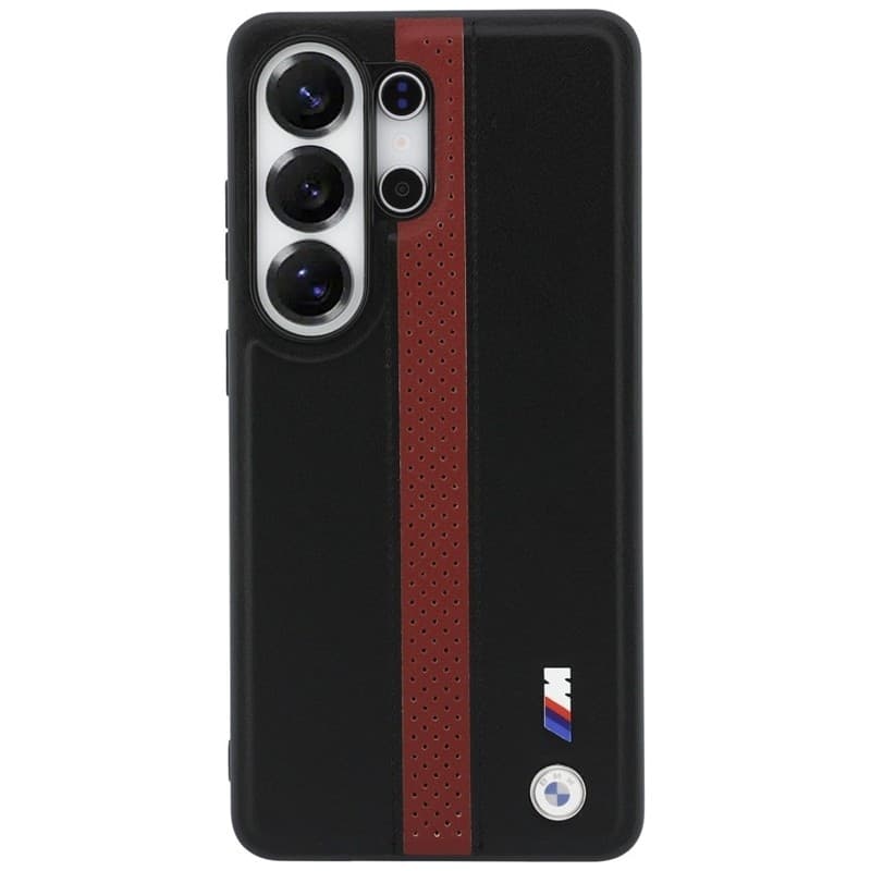 Custodia MagSafe con logo BMW M a strisce perforate - Samsung Galaxy S26 Ultra (rossa) - 3