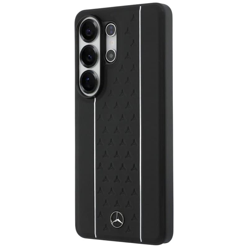 Custodia MagSafe Mercedes Laurel Leaves Vertical Stripes per Samsung Galaxy S26 Ultra (Nero/Bianco) - 2