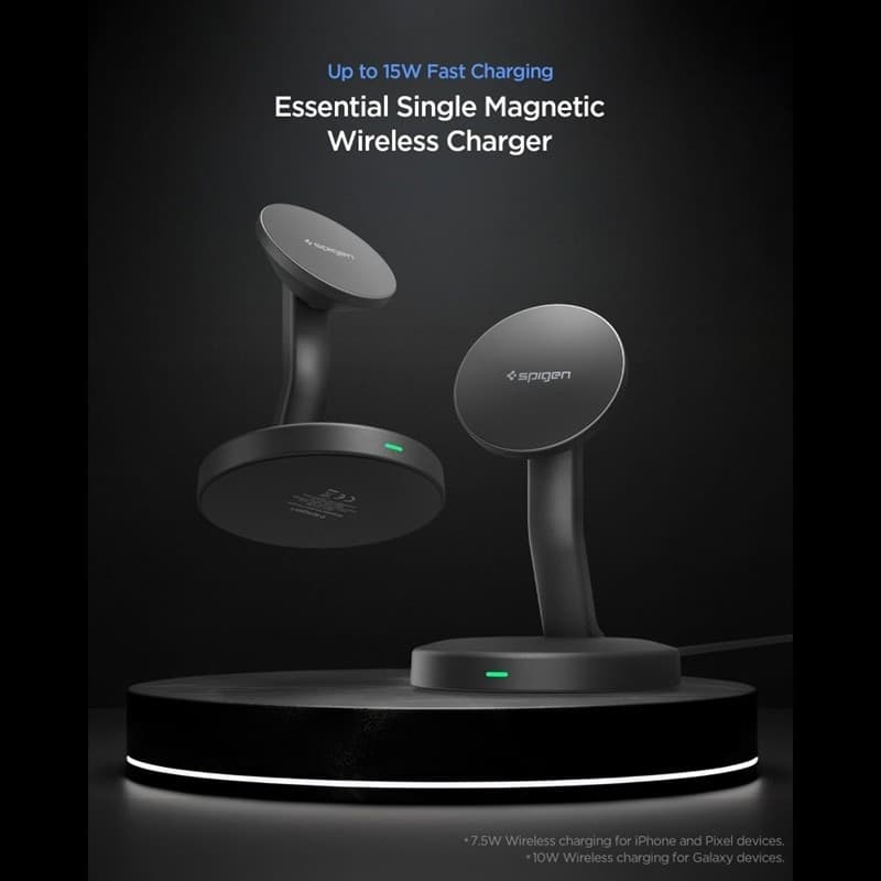 Spigen EF151MS Essential - Caricabatterie wireless MagSafe da 15 W (nero) - 3