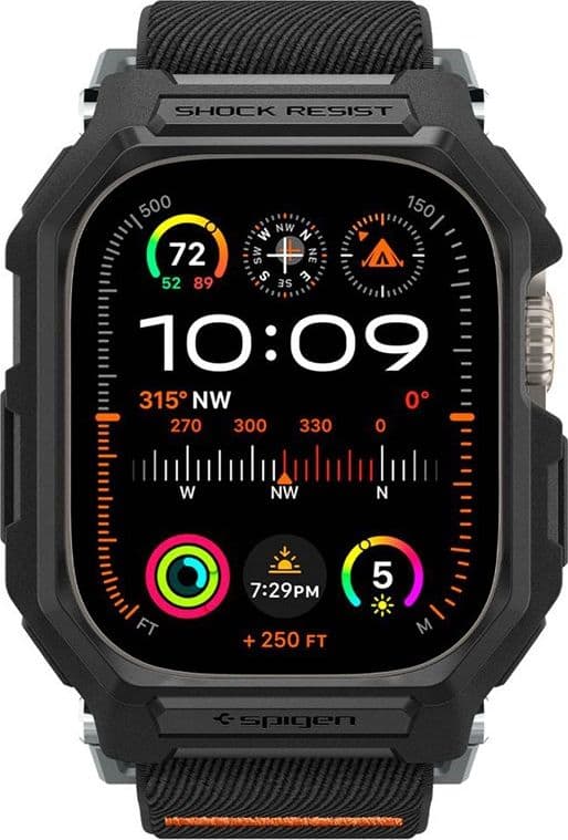 Spigen Lite Fit "Pro" - Case with Strap for Apple Watch Ultra 1/2 49 mm (Matte Black) - 2