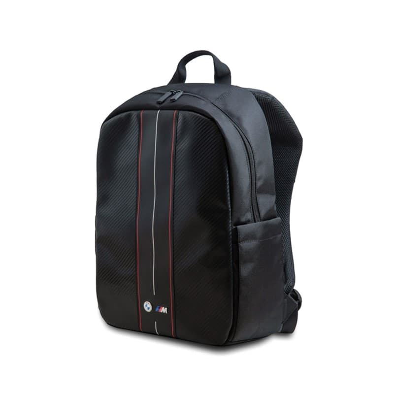 BMW Carbon Red Stripes - Backpack for 16" notebook (black) - 2