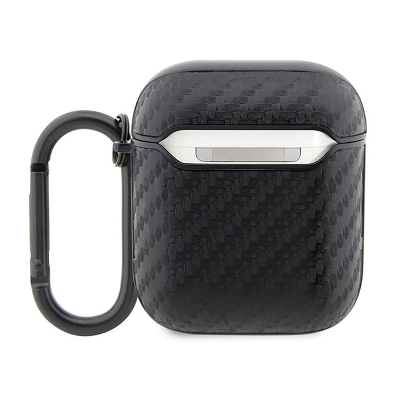 BMW Carbon Double Metal Logo - Case for AirPods 1/2 gen (Black) - 2
