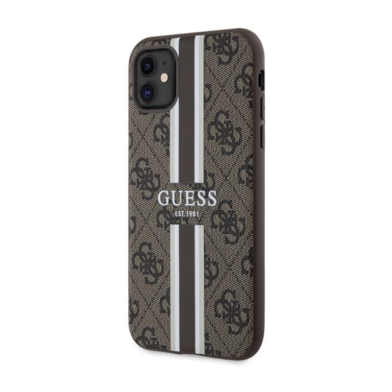 Guess 4G Printed Stripes MagSafe - Case for iPhone 11 (Brown) - 2