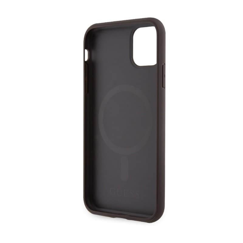 Guess 4G Printed Stripes MagSafe - Case for iPhone 11 (Brown) - 7