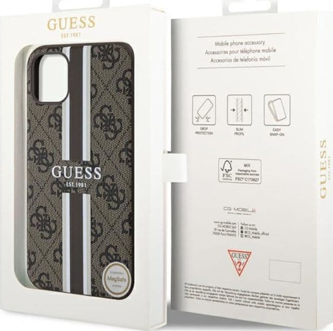 Guess 4G Printed Stripes MagSafe - Case for iPhone 11 (Brown) - 8