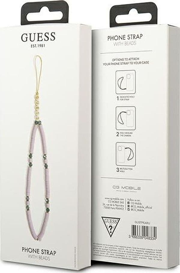 Guess Phone Strap Beads Heishi Lilac - 6