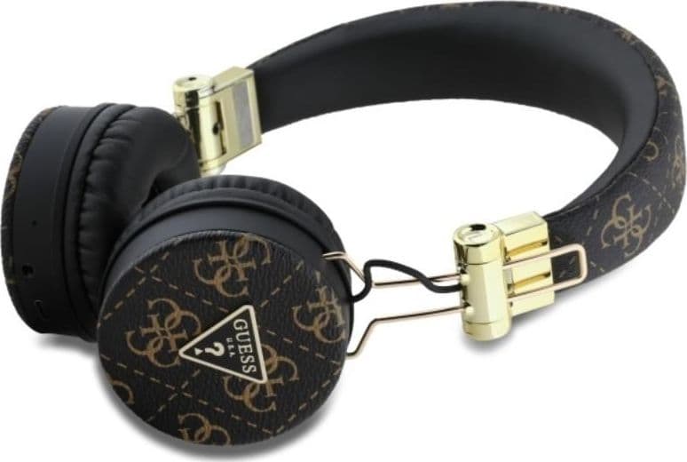 Guess 4G Triangle Round Shape - Wireless Over-Ear Bluetooth ENC Headphones (Black) - 2