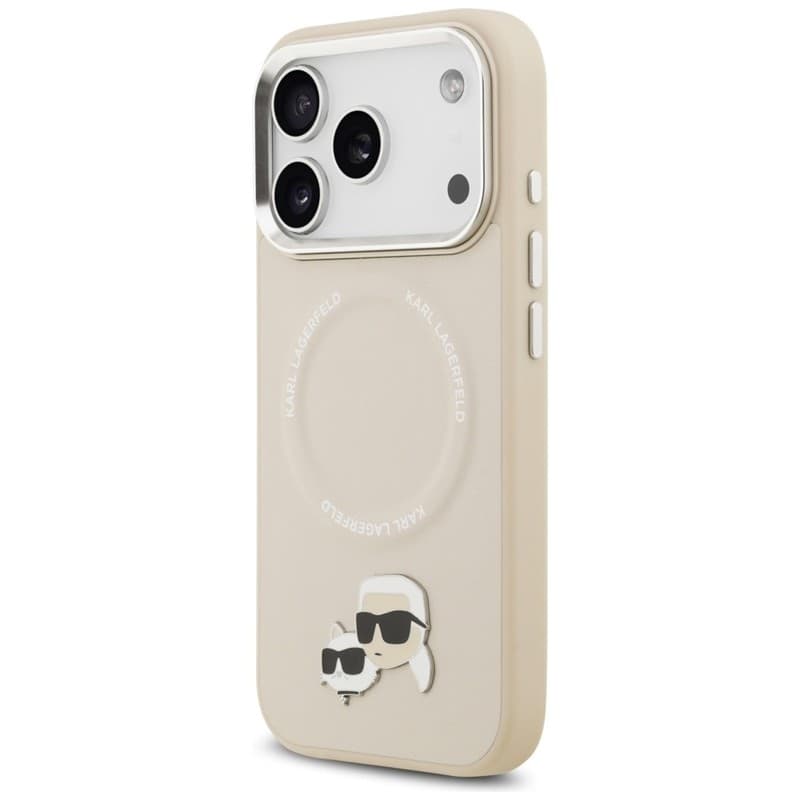 Karl Lagerfeld Karl & Choupette Pins MagSafe - Case for iPhone 17 Pro (beige) - 2