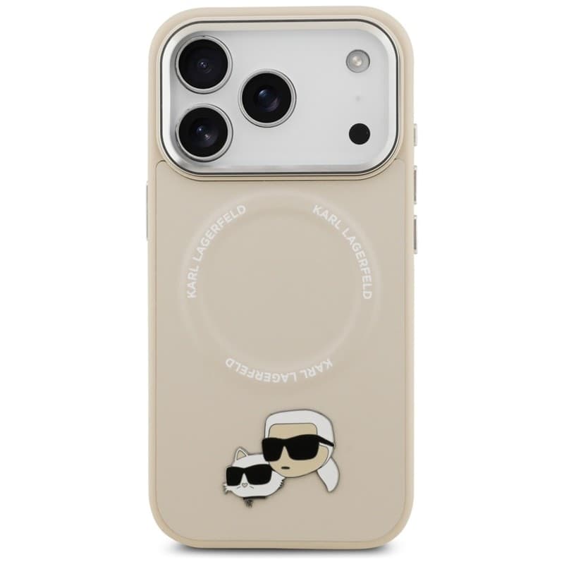 Karl Lagerfeld Karl & Choupette Pins MagSafe - Case for iPhone 17 Pro (beige) - 3