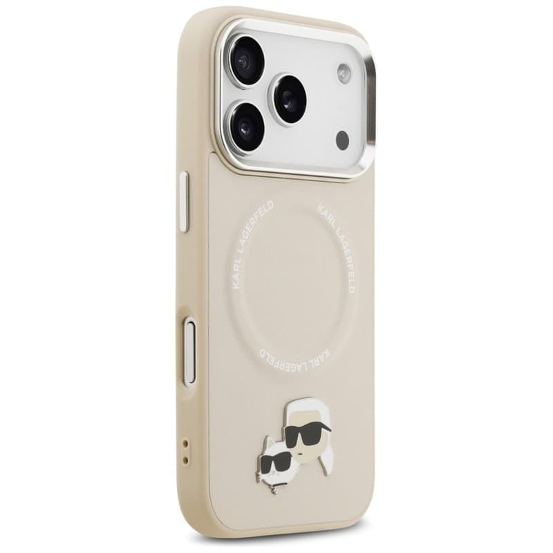Karl Lagerfeld Karl & Choupette Pins MagSafe - Case for iPhone 17 Pro (beige) - 4