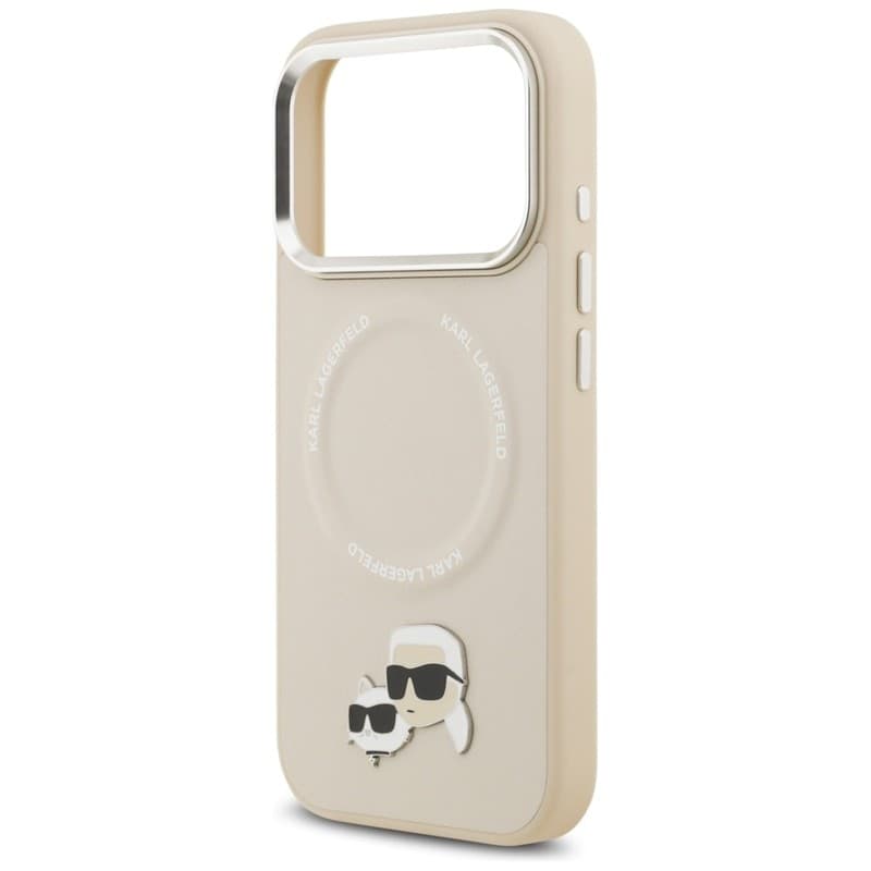Karl Lagerfeld Karl & Choupette Pins MagSafe - Case for iPhone 17 Pro (beige) - 6