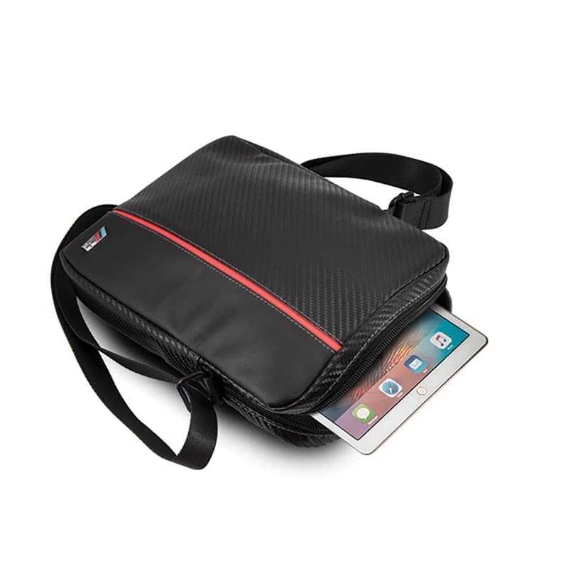 BMW Carbon Red Stripe - Tablet bag 8" (Black) - 4