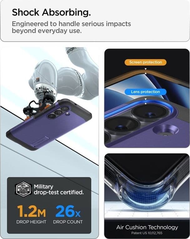 Spigen Tough Armor MagSafe - Custodia per Samsung Galaxy S26+ (viola cenere) - 10