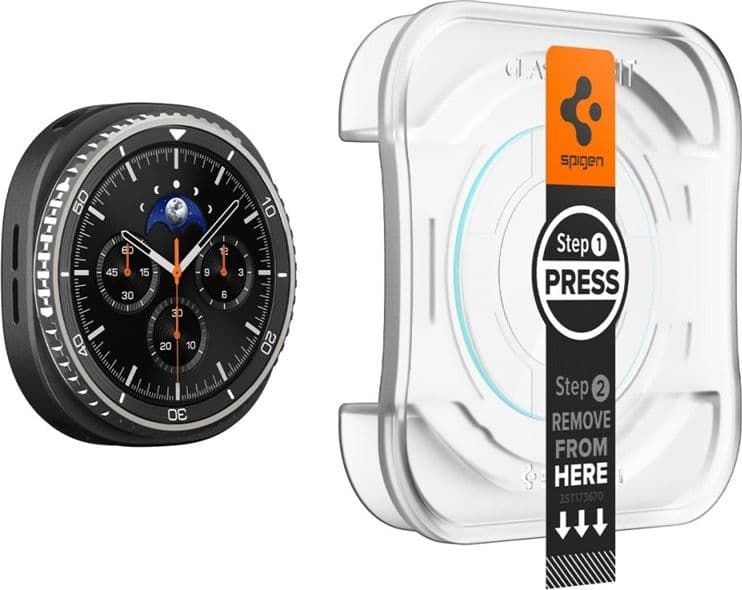 Spigen GLAS.TR EZ FIT 2-Pack - Tempered Glass for Samsung Galaxy Watch 8 Classic 46 mm (2 pcs) - 4