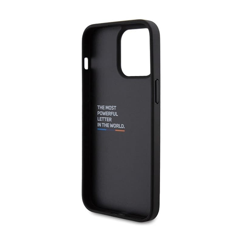 BMW Leather Carbon Blue Line - Case for iPhone 15 Pro Max (black) - 7