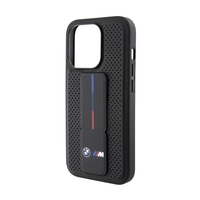 BMW Grip Stand Smooth & Perforated - Case for iPhone 15 Pro (Black) - 7