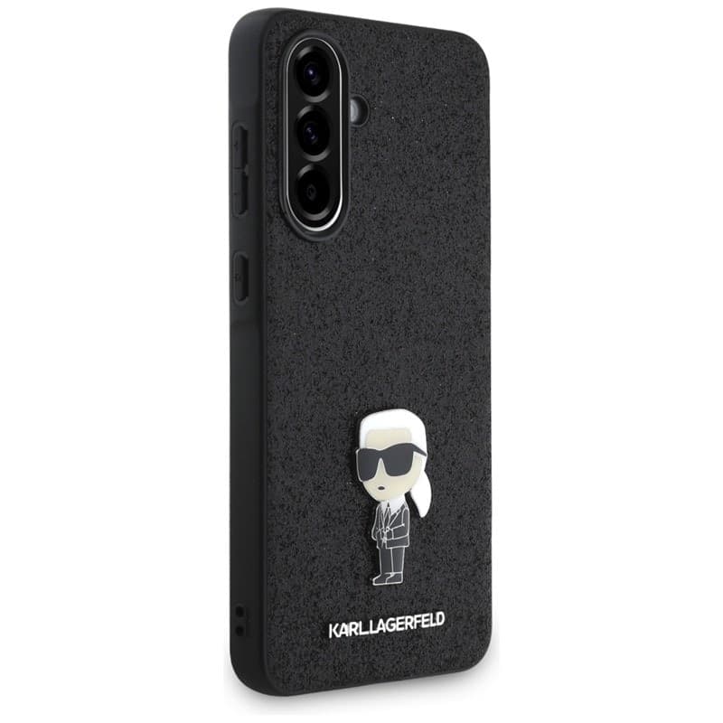 Karl Lagerfeld Fixed Glitter Ikonik Logo Metal Pin - Case for Samsung Galaxy A56 5G (black) - 10