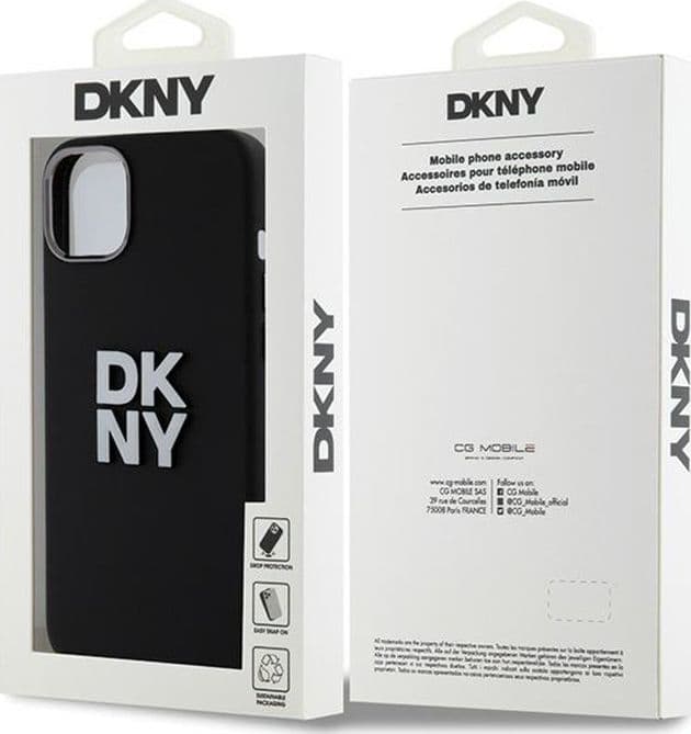 DKNY Liquid Silicone Metal Logo - Case for iPhone 15 Plus / 14 Plus (black) - 7