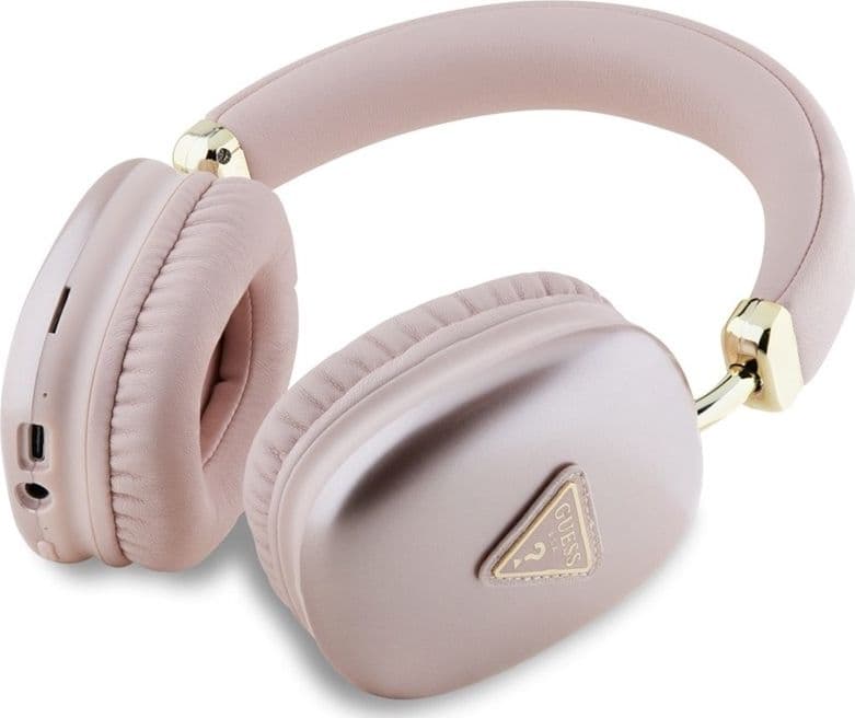 Guess Metallic Triangle Logo - Wireless Over-Ear Headphones Bluetooth V5.3 (pink) - 2