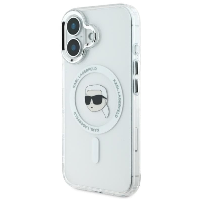 Karl Lagerfeld IML Metal Karl Head MagSafe - Case for iPhone 16 (white) - 2