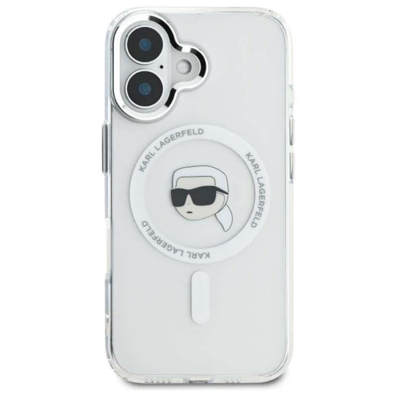Karl Lagerfeld IML Metal Karl Head MagSafe - Case for iPhone 16 (white) - 3