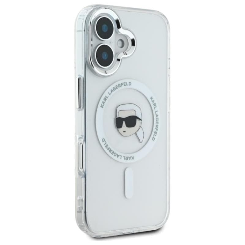 Karl Lagerfeld IML Metal Karl Head MagSafe - Case for iPhone 16 (white) - 4