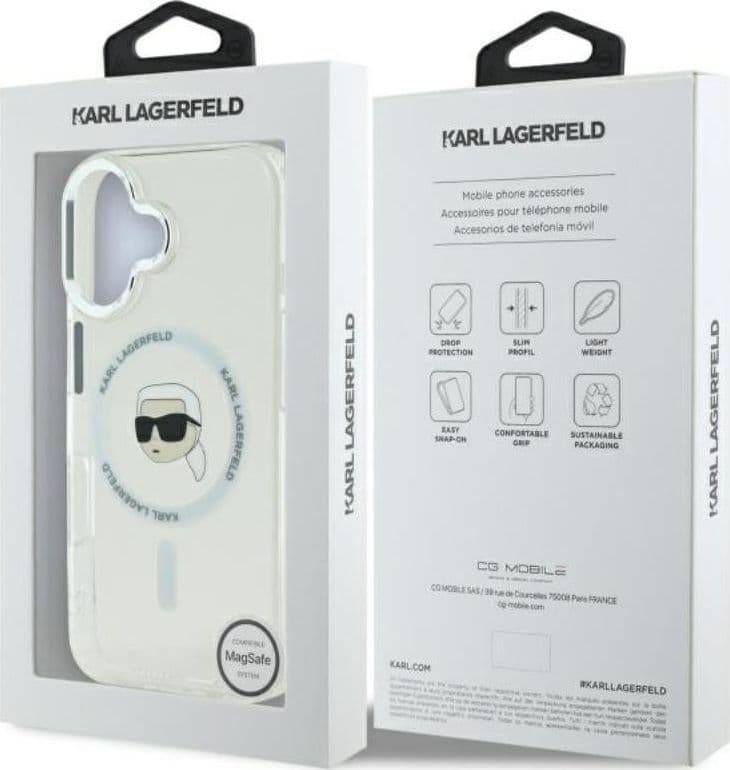 Karl Lagerfeld IML Metal Karl Head MagSafe - Case for iPhone 16 (white) - 8