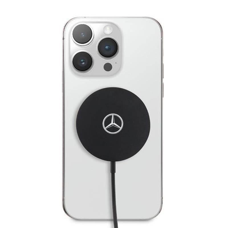 Mercedes Big Silver Logo - MagSafe 15W Inductive Charger (black) - 2