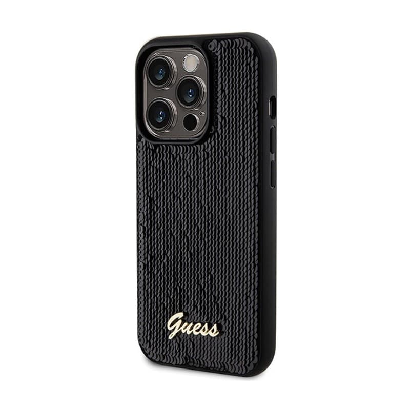 Guess Sequin Script Metal - Case for iPhone 13 Pro Max (black) - 2