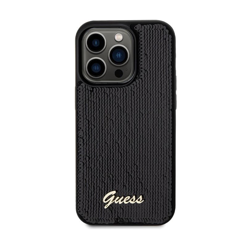 Guess Sequin Script Metal - Case for iPhone 13 Pro Max (black) - 3