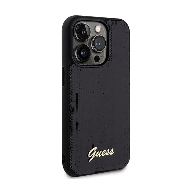 Guess Sequin Script Metal - Case for iPhone 13 Pro Max (black) - 4