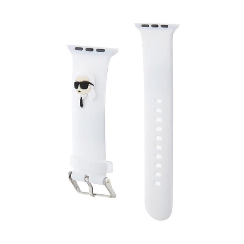 Karl Lagerfeld 3D Rubber Karl Heads NFT - Strap for Apple Watch 38/40/41 mm (white) - 3
