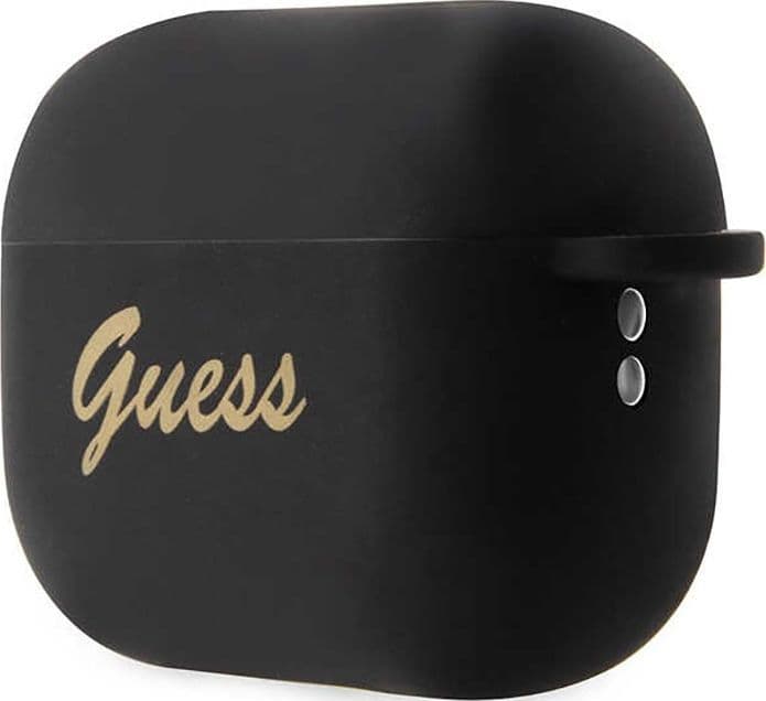 Guess Silicone Heart Charm - Case for Apple AirPods Pro 2 (Black) - 3
