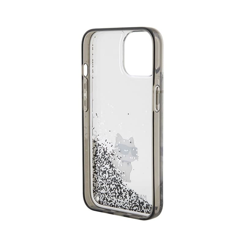 Karl Lagerfeld Liquid Glitter Choupette - iPhone 15 Case (Transparent) - 7