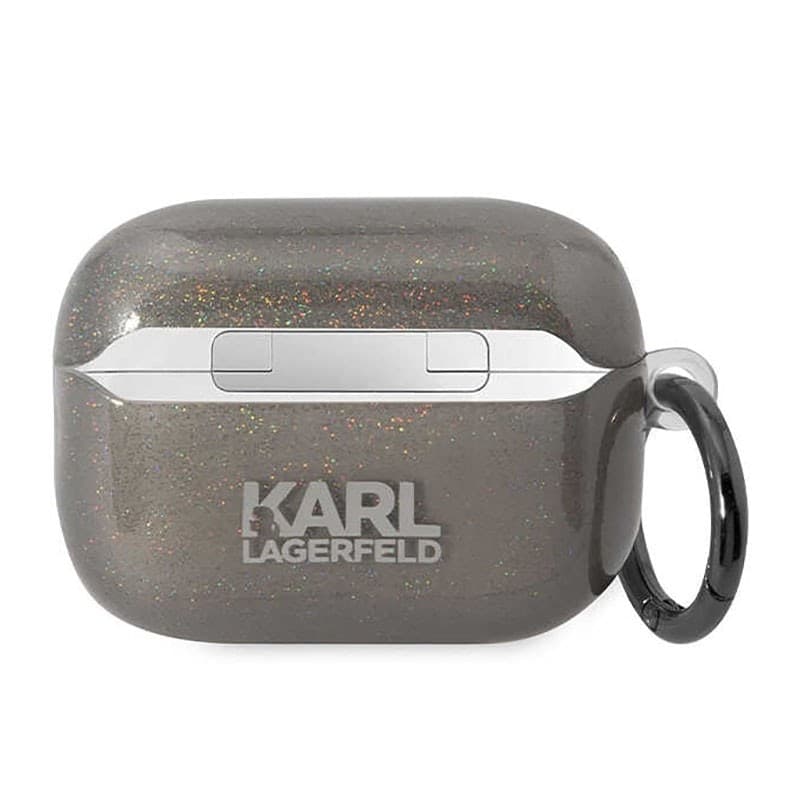 Karl Lagerfeld Glitter NFT Karl & Choupette - Case for Apple AirPods Pro 2 (Black) - 2
