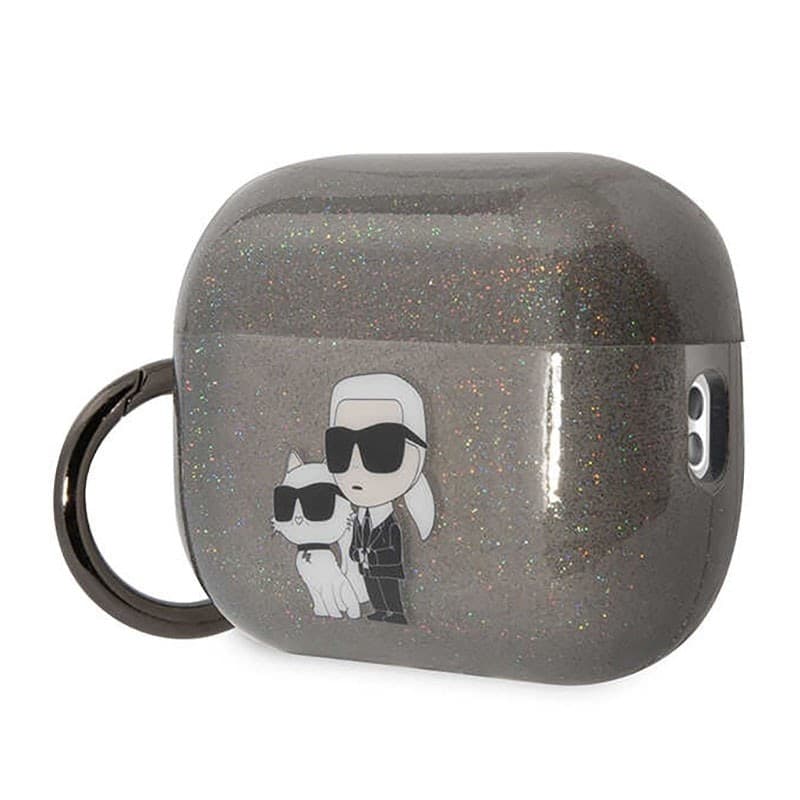 Karl Lagerfeld Glitter NFT Karl & Choupette - Case for Apple AirPods Pro 2 (Black) - 3